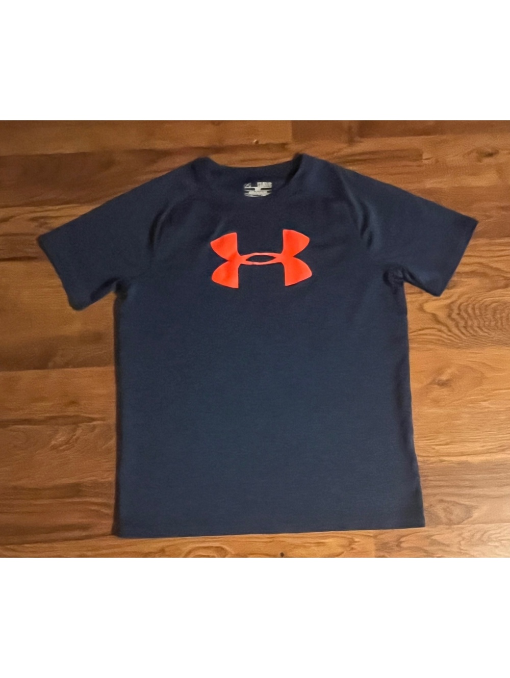 Under Armour Loose Fit HeatGear T-Shirt Navy Blue with Red-1